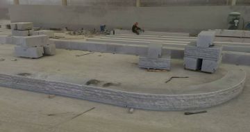 漯河 芝麻白整石坐凳（光面+自然面）