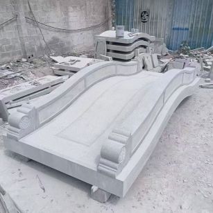 漯河 芝麻灰花岗岩园林景观 小石桥