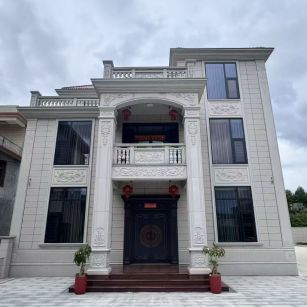 漯河 芝麻白石材别墅干挂案例展示