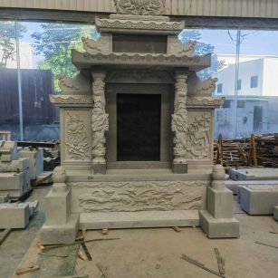 漯河 芝麻灰高档墓碑、土墓，一套也支持定做