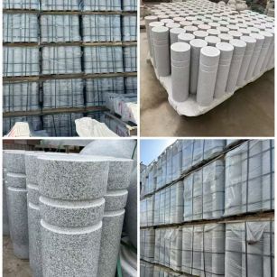 漯河 芝麻白花岗岩挡车柱、隔离柱多少钱