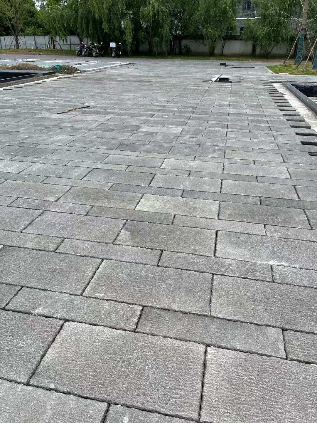漯河 工地仿古石铺装现场实拍