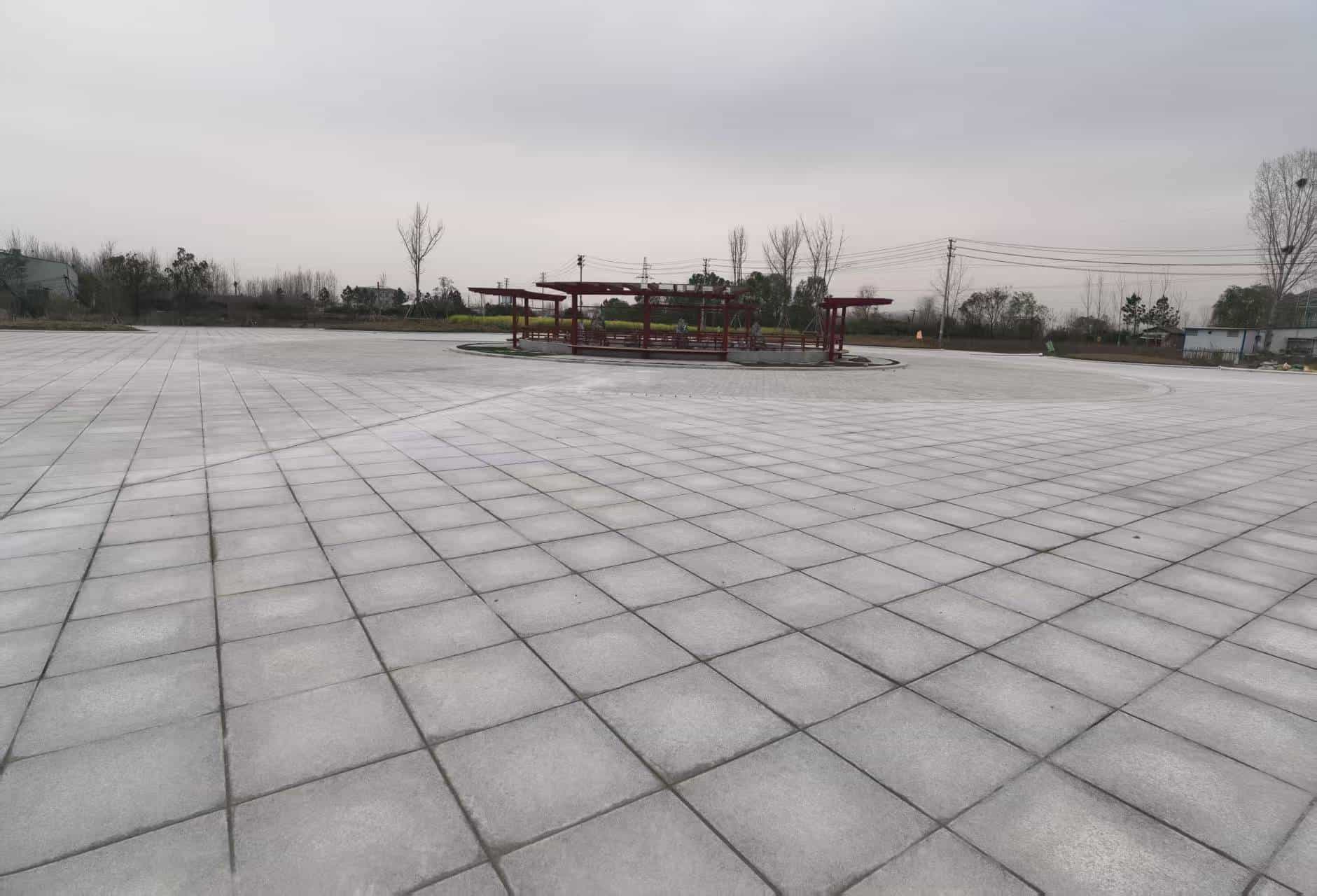 漯河 芝麻白火烧面-公园广场地铺效果