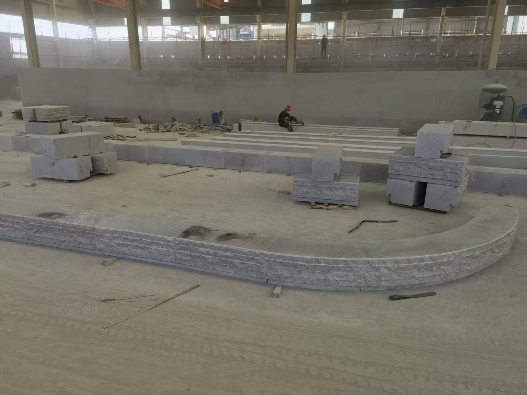 漯河 芝麻白整石坐凳（光面+自然面）